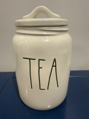 Rae Dunn TEA Canister 7" Baby Small Bubble Loop Lid Magenta No Chips